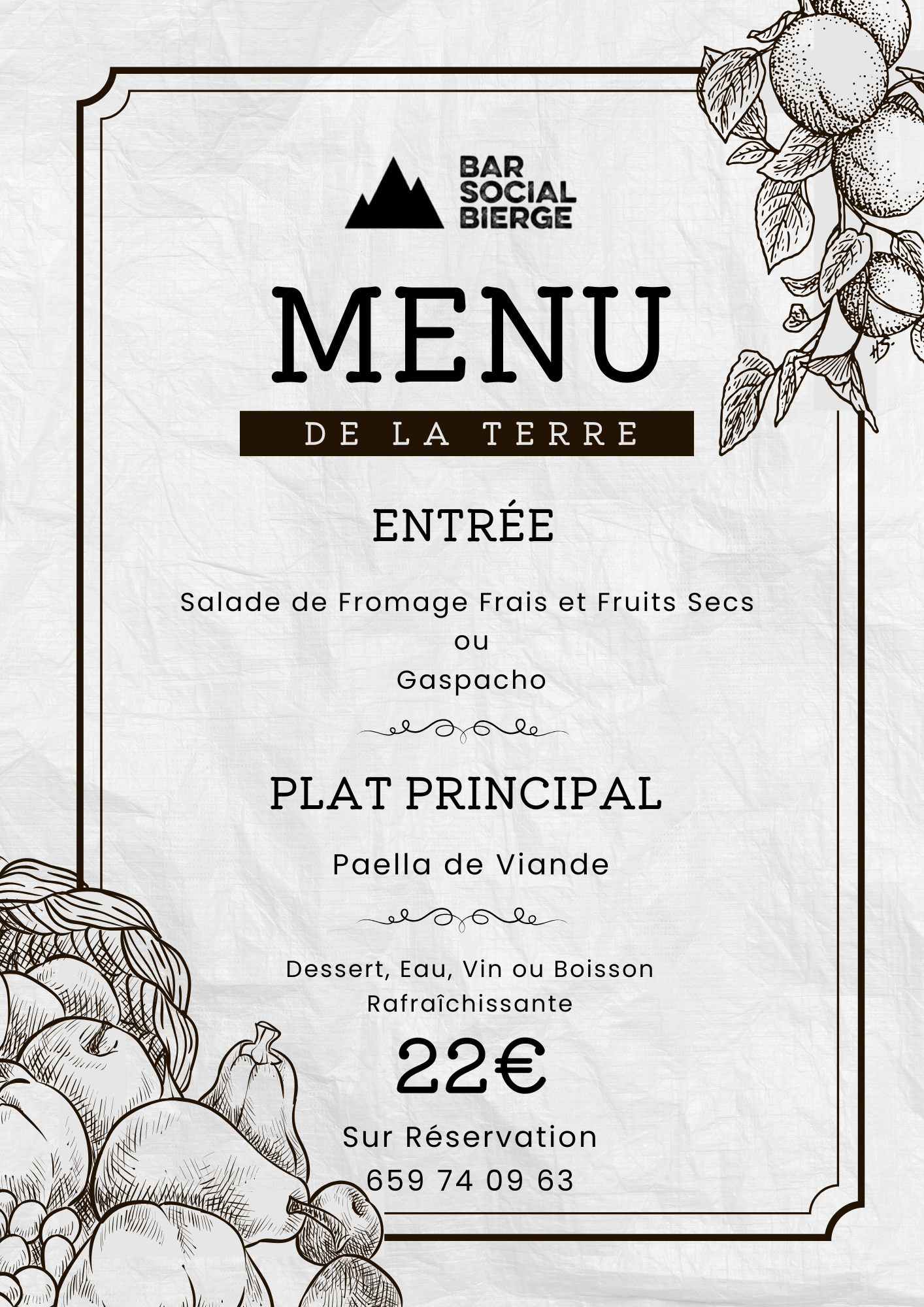 Menu de la Terre